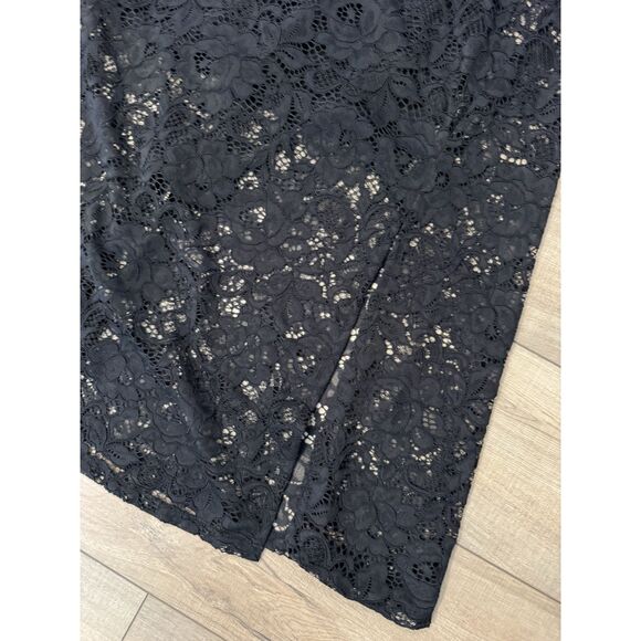 Women's Long Sleeve Midi Lace Dress - A New Day Black Lace NWT Extra Small xS - Picture 4 of 5